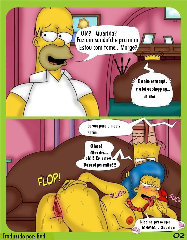 Simpsons pornô Bart comendo Marge bêbada