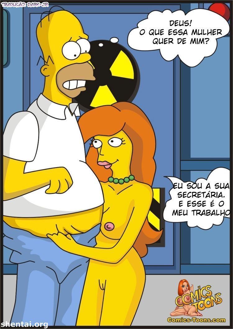 Homer Simpson comendo a nova secretária - Foto 4