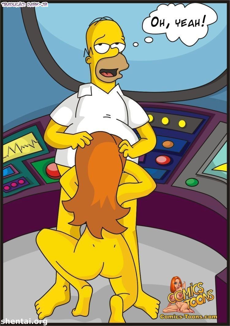 Homer Simpson comendo a nova secretária - Foto 5