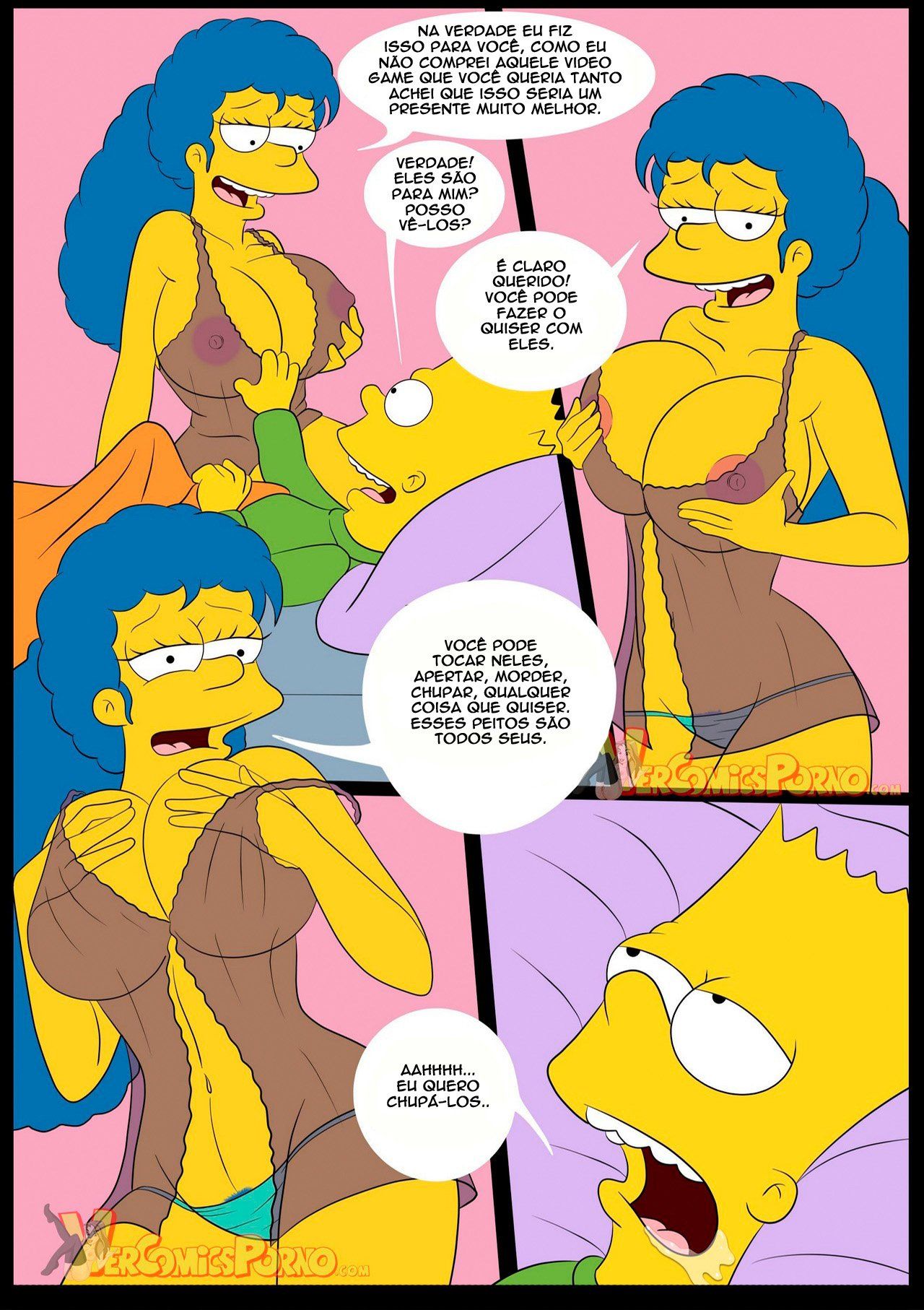 Fodendo a mamãe Simpsons pornô incesto
