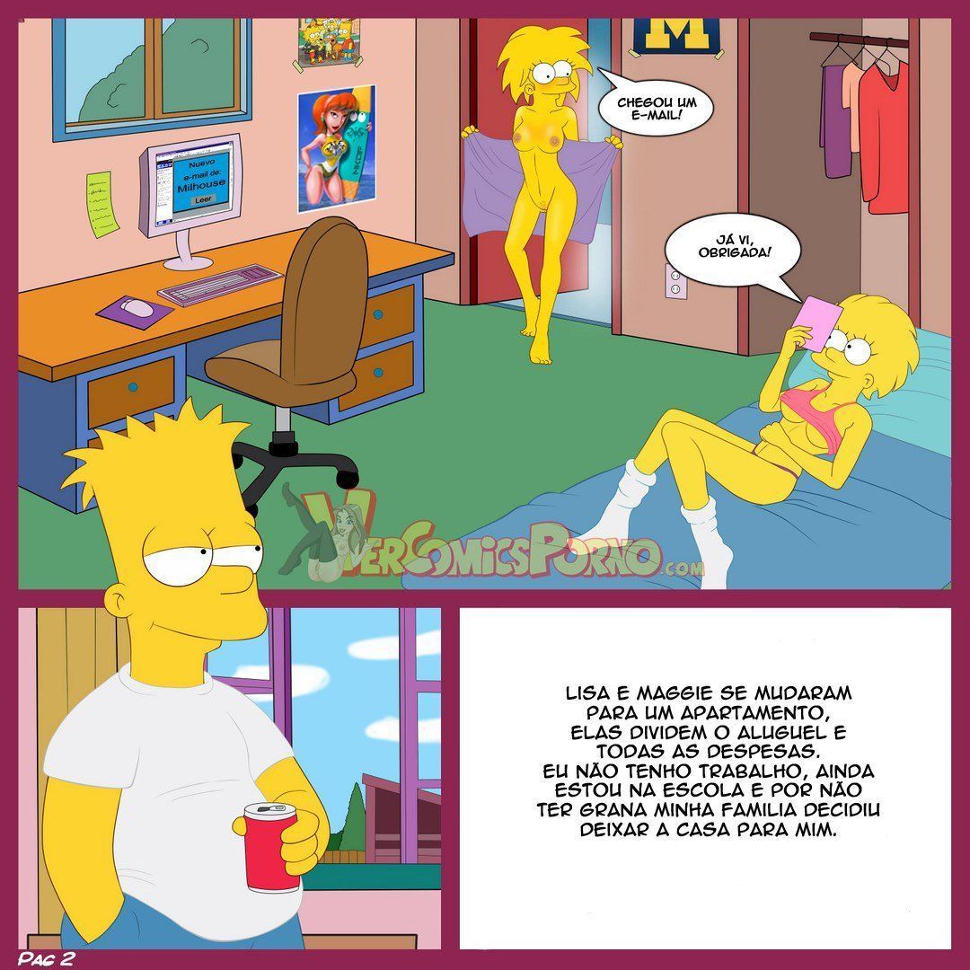 Bart e suas irmãs Simpsons incesto - Foto 3