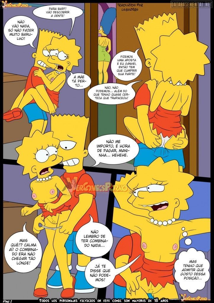 Bart cobrando aposta da irmã Lisa - Foto 2