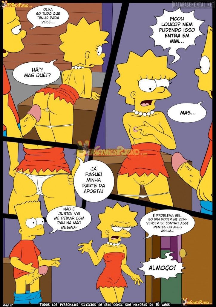Bart cobrando aposta da irmã Lisa - Foto 3