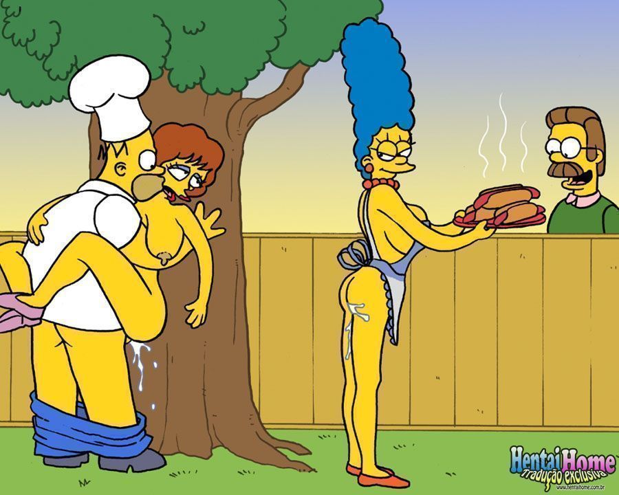 Putaria no churrasco dos Simpsons pornô - Foto 7