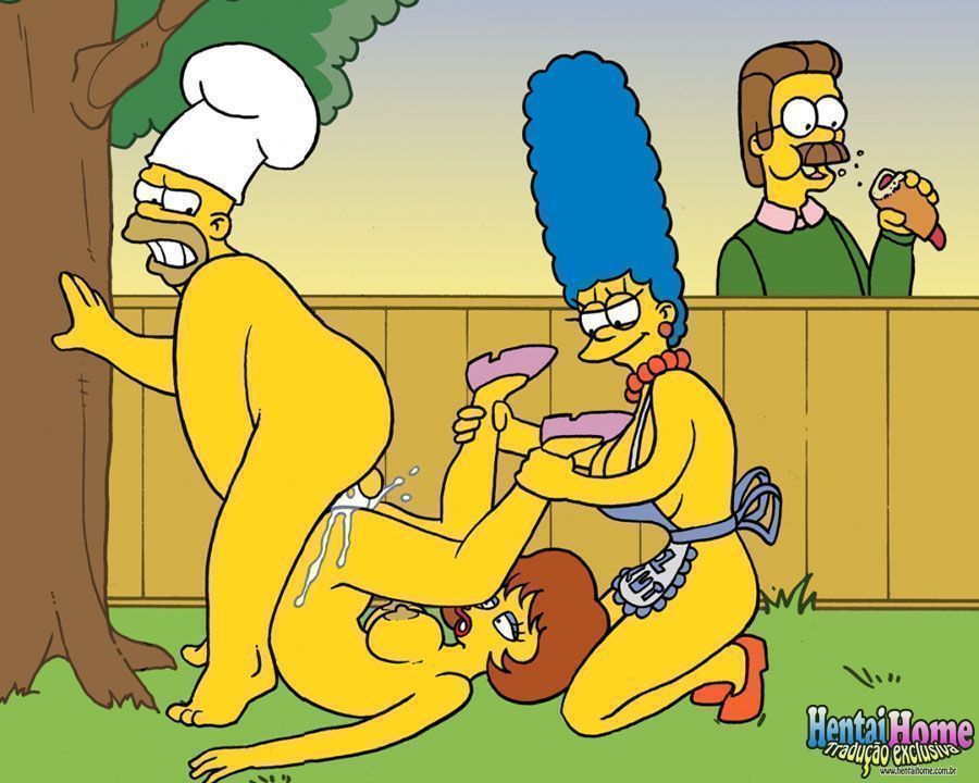 Putaria no churrasco dos Simpsons pornô - Foto 8