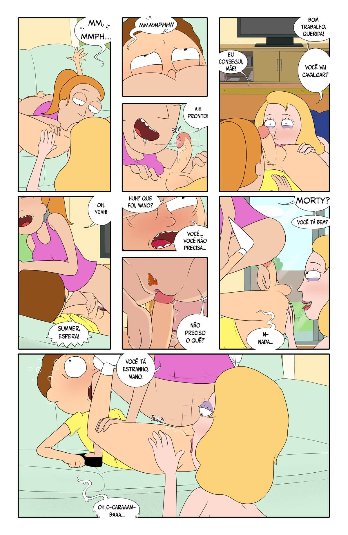 Rick e Morty hentai pornô incesto