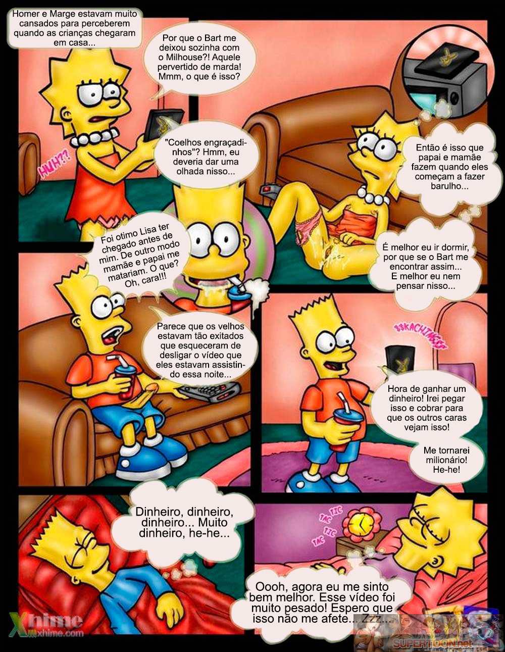 O dia de sexo da família Simpsons pornô