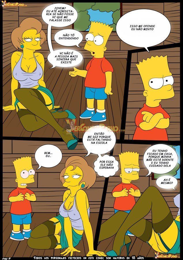 Bart dando uma lição na sua professora
