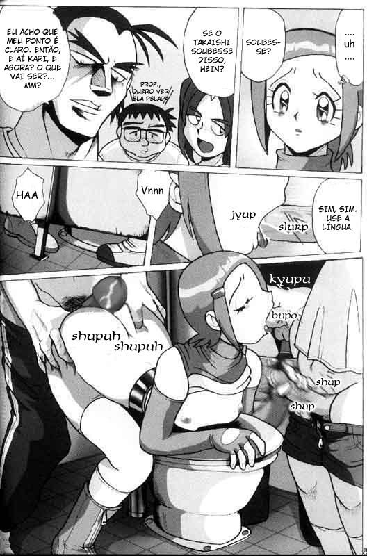 Digimon Hentai - Kari a garota puta da escola