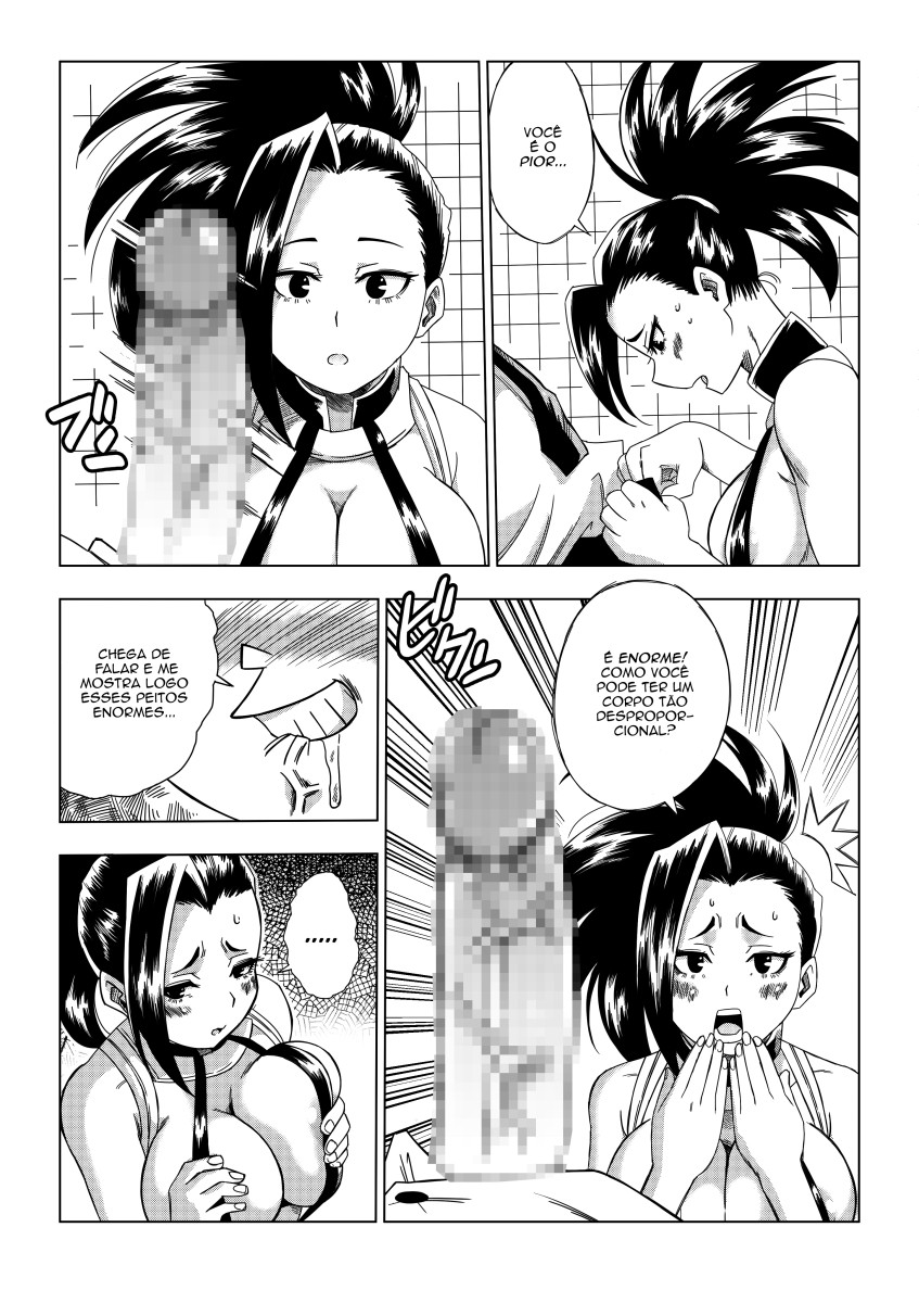 Mineta faz sexo com Momo Yaoyorozu