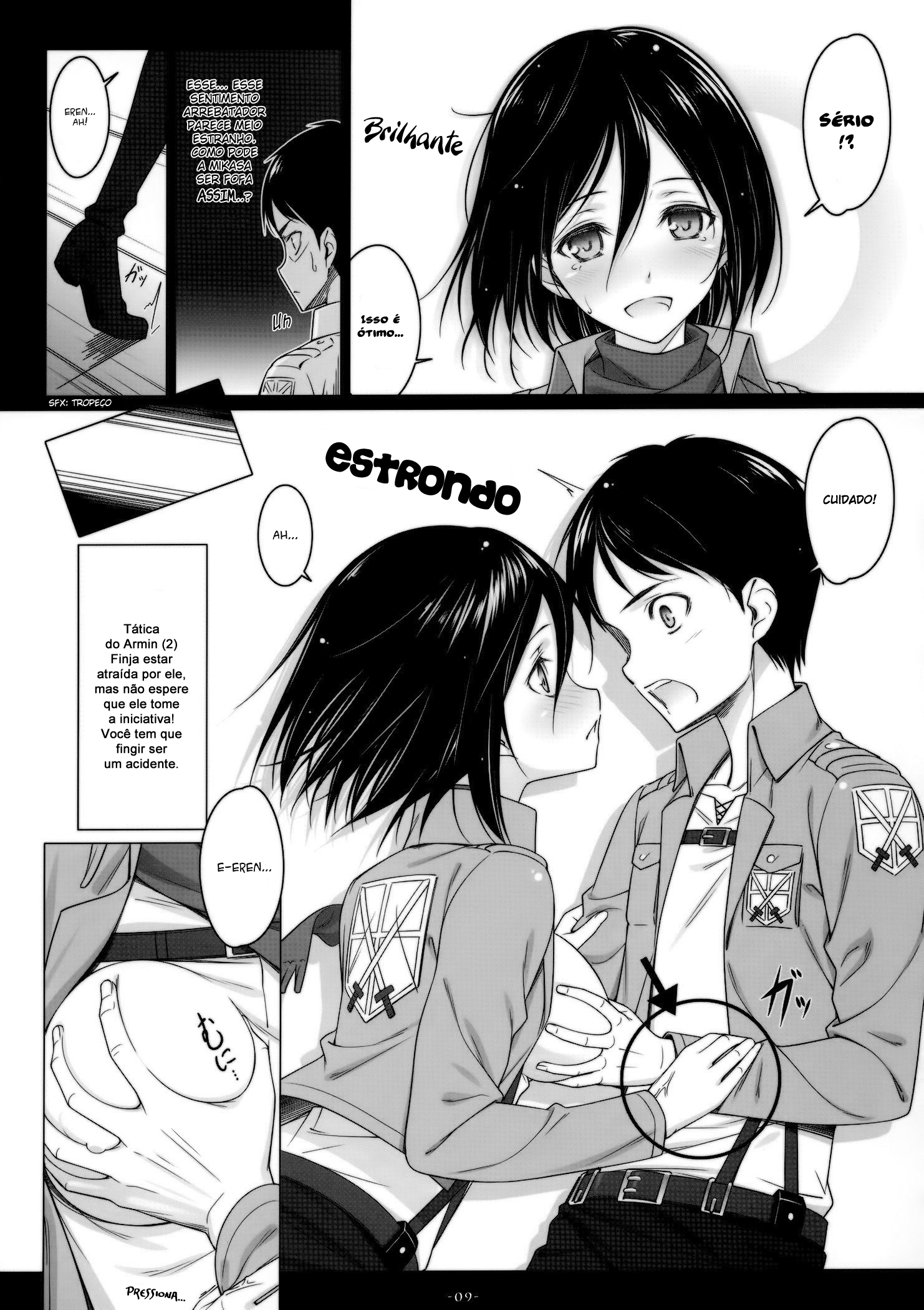 Shingeki no Kyojin Hentai: A emboscada da virgem Mikasa - Foto 6
