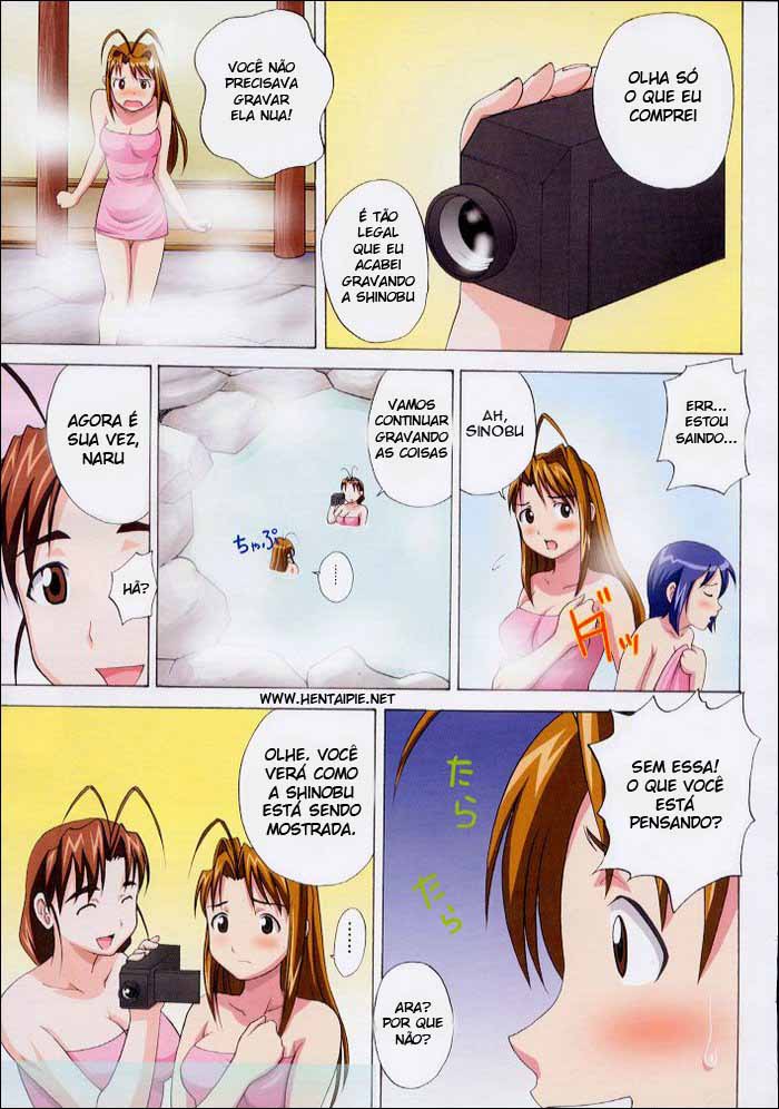 Love Hina Hentai: Meninas no banho