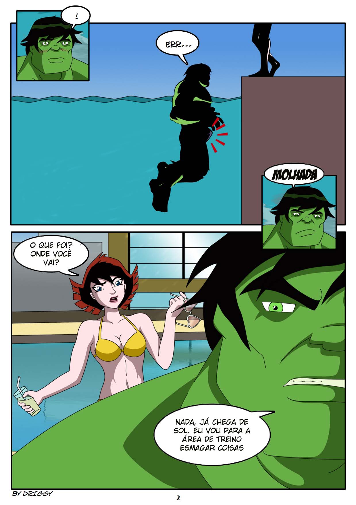 Vingadores HQ Pornô: Hulk fode Mulher Vespa - Foto 2