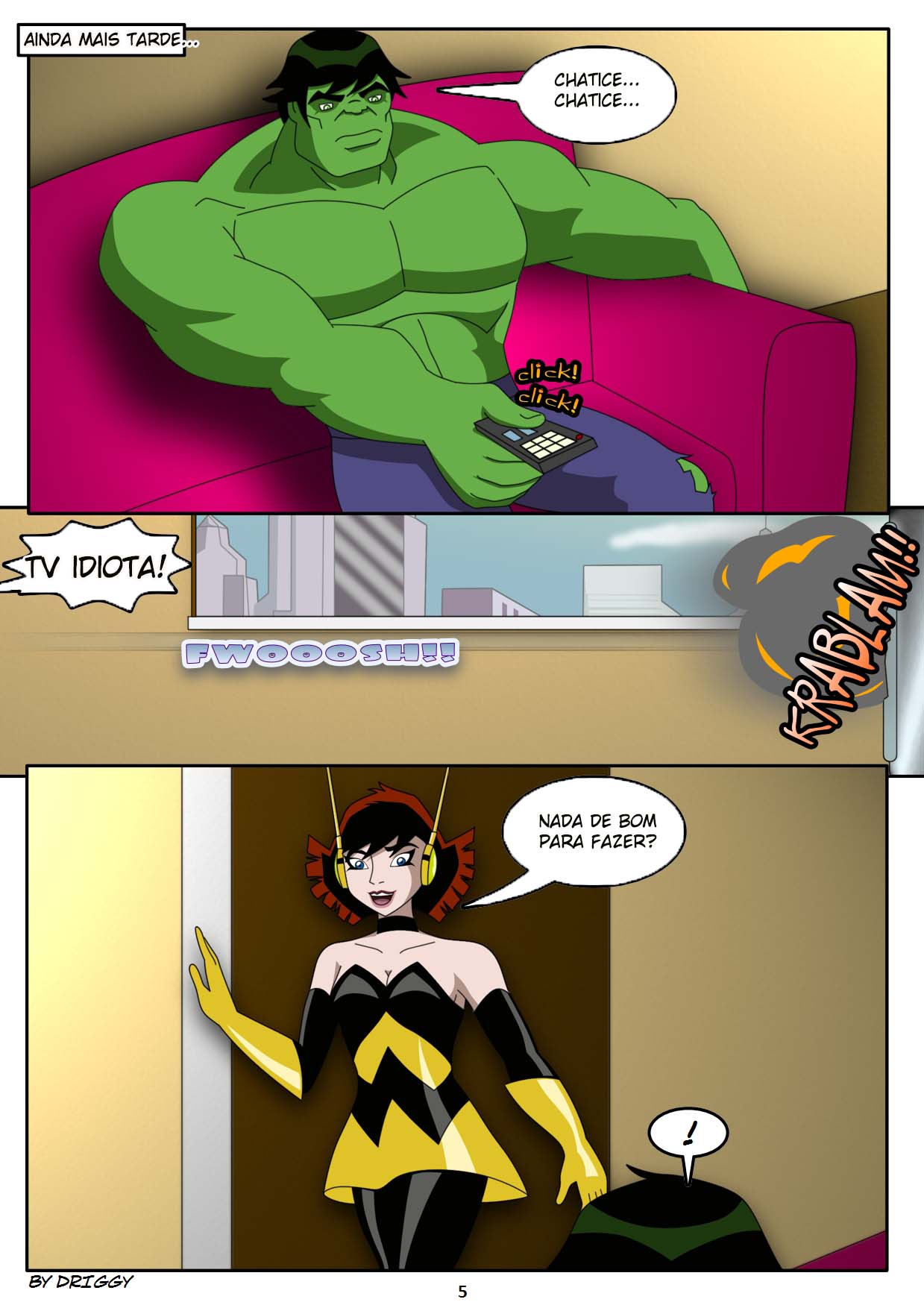 Vingadores HQ Pornô: Hulk fode Mulher Vespa - Foto 5
