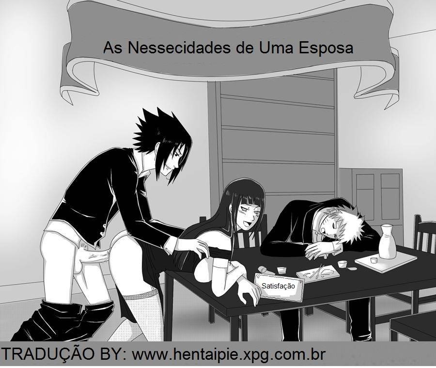 Sasuke dando um trato na esposa de Naruto - Foto 1