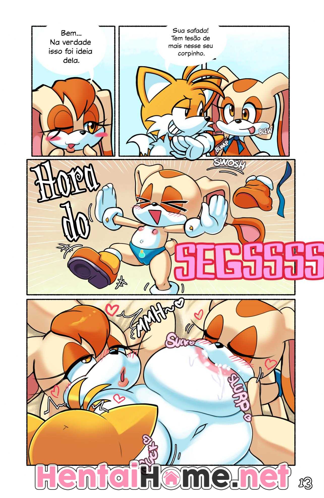 Sonic HQ Pornô: Tails fodendo a irmã - Foto 16