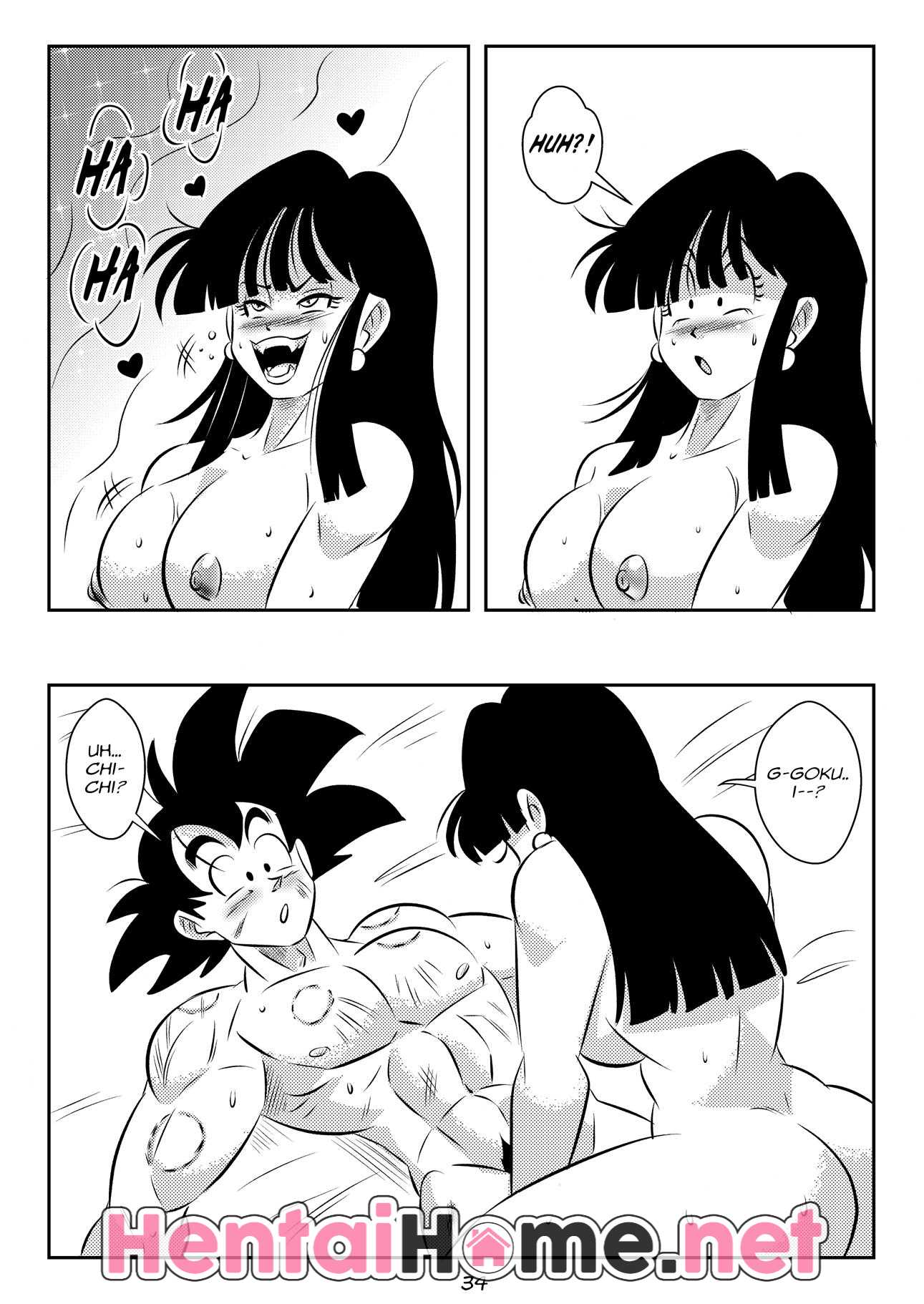 Goku acalma Chi Chi com sexo